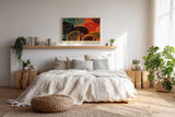 Paul Sinus Wandbild 120x80cm Abstrakte Pilze Farbenreiche Naturkunst Modernes Waldmotiv fuer Wohnzimmer Esszimmer und kreative Wohnräume