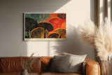 Paul Sinus Wandbild 120x80cm Abstrakte Pilze Farbenreiche Naturkunst Modernes Waldmotiv fuer Wohnzimmer Esszimmer und kreative Wohnräume