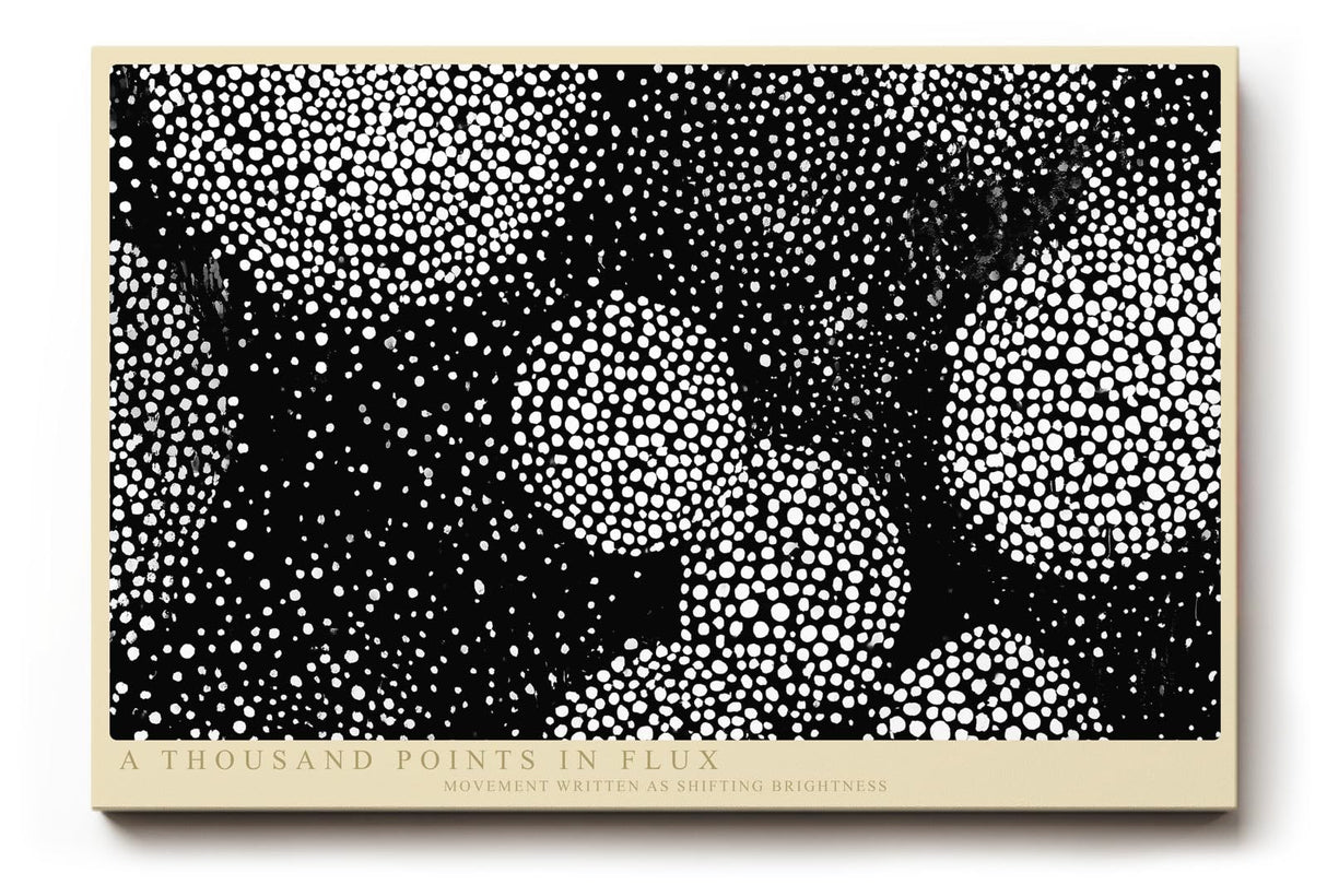 Paul Sinus Wandbild 120x80cm Abstrakte Punktkomposition Schwarz Weiss moderne grafische Kunst mit dynamischem Muster