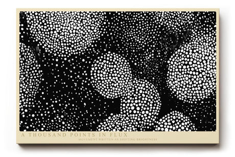 Paul Sinus Wandbild 120x80cm Abstrakte Punktkomposition Schwarz Weiss moderne grafische Kunst mit dynamischem Muster