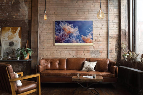 Paul Sinus Wandbild 120x80cm abstrakte Quallen Unterwasser Kunst blau orange moderne Naturfotografie Kunstdruck grosses Wandbild 120x80cm ruhige Wanddekoration fuer Wohnzimmer Büro
