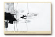 Paul Sinus Wandbild 120x80cm abstrakte Schwarz Weiss Kunst minimalistische Tusche Linien moderne Monochrom Malerei stilvolles Kunstbild für Wohnzimmer Büro Flur
