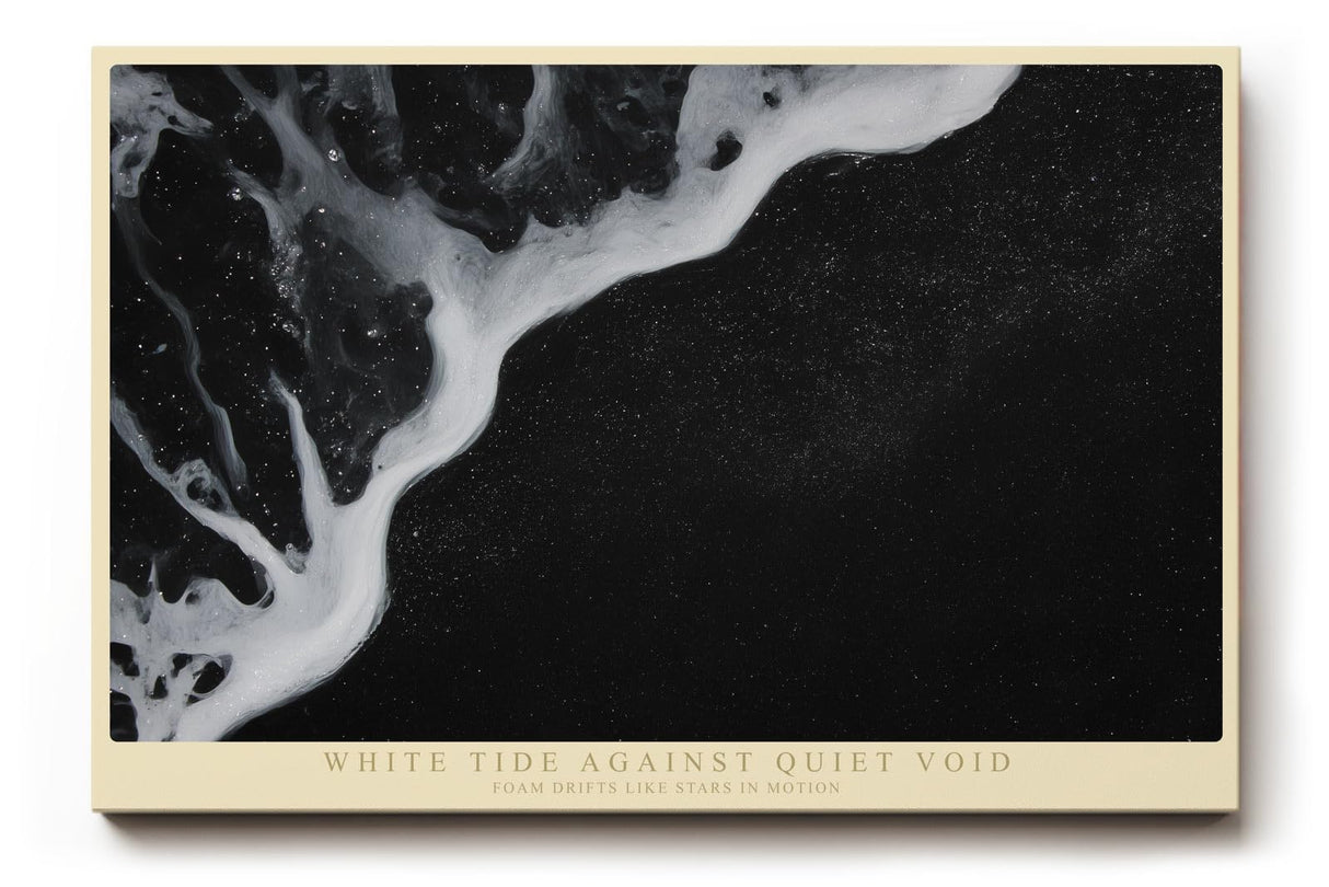 Paul Sinus Wandbild 120x80cm Abstrakte Schwarz Weiss Meeresstruktur moderne Minimal Art Natur Wanddekoration