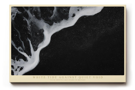 Paul Sinus Wandbild 120x80cm Abstrakte Schwarz Weiss Meeresstruktur moderne Minimal Art Natur Wanddekoration