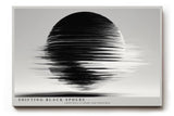 Paul Sinus Wandbild 120x80cm Abstrakte Schwarze Kugel Moderne Minimalistische Kunst Schwarz Weiss Linien Effekt Kunstdruck Poster Grosse Wanddekoration fuer Wohnzimmer Büro