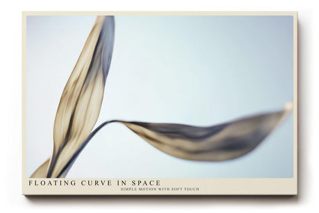 Paul Sinus Wandbild 120x80cm abstrakte schwebende Form moderne minimalistische Kunst sanfte Goldtoene elegante Linien Kunstdruck stilvolle Wanddekoration fuer Wohnzimmer Büro Schlafzimmer