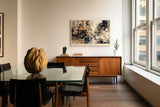 Paul Sinus Wandbild 120x80cm Abstrakte Stadtfragmente – Moderne urbane Kunst mit strukturierten Pinselbewegungen