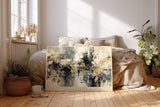 Paul Sinus Wandbild 120x80cm Abstrakte Stadtlandschaft in Beige Schwarz und Ocker Modernes Kunstbild