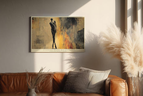 Paul Sinus Wandbild 120x80cm Abstrakte stehende Figur moderne Kunst Poster minimalistisches Menschenbild Kunstdruck Kunstbild für Wohnzimmer Büro Flur Dekoration