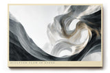 Paul Sinus Wandbild 120x80cm Abstrakte Steinform Moderne Skulpturale Kunst in Naturfarben für Wohnzimmer Büro Flur