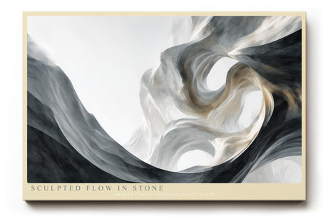 Paul Sinus Wandbild 120x80cm Abstrakte Steinform Moderne Skulpturale Kunst in Naturfarben für Wohnzimmer Büro Flur