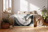 Paul Sinus Wandbild 120x80cm Abstrakte Steinform Moderne Skulpturale Kunst in Naturfarben für Wohnzimmer Büro Flur