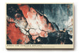 Paul Sinus Wandbild 120x80cm Abstrakte Struktur mit Rissen Ausdrucksstarke Kunst in Rot Blau und Naturtoenen Modernes Kunstbild fuer stilvolle Raeume