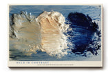 Paul Sinus Wandbild 120x80cm abstrakte Strukturmalerei blau weiss moderne Kunst Kontrastdesign Wanddekoration fuer Wohnzimmer Büro