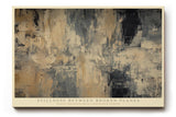 Paul Sinus Wandbild 120x80cm Abstrakte Strukturmalerei in Beige Grau und Schwarz Modernes Kunstbild fuer minimalistische Wohnräume