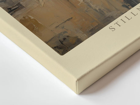 Paul Sinus Wandbild 120x80cm Abstrakte Strukturmalerei in Beige Grau und Schwarz Modernes Kunstbild fuer minimalistische Wohnräume