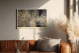 Paul Sinus Wandbild 120x80cm Abstrakte Strukturmalerei in Beige Grau und Schwarz Modernes Kunstbild fuer minimalistische Wohnräume