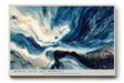 Paul Sinus Wandbild 120x80cm Abstrakte Wasserbewegung in Blau Weiss und Gold Moderne Kunst Wanddekoration Wohnzimmer