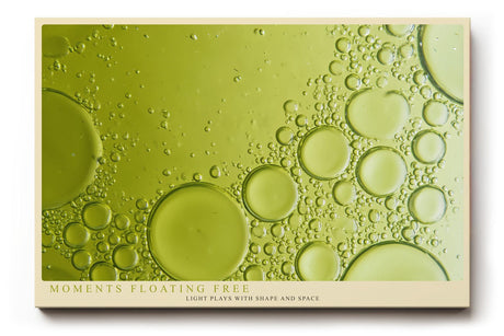 Paul Sinus Wandbild 120x80cm abstrakte Wasserblasen gruen Makrofotografie moderne Fluid Struktur Kunstbild stilvolle Wanddekoration fuer Wohnzimmer Büro