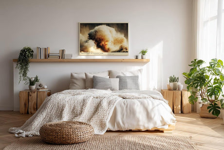 Paul Sinus Wandbild 120x80cm Abstrakte Wolken Explosion moderne Kunst Himmel Energie Wanddekoration Wohnzimmer Büro