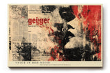 Paul Sinus Wandbild 120x80cm Abstrakte Zeitung Collage Portrait LeinWandbild 120x80cm Moderne Kunst Wanddekoration