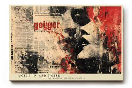Paul Sinus Wandbild 120x80cm Abstrakte Zeitung Collage Portrait LeinWandbild 120x80cm Moderne Kunst Wanddekoration