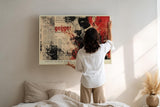 Paul Sinus Wandbild 120x80cm Abstrakte Zeitung Collage Portrait LeinWandbild 120x80cm Moderne Kunst Wanddekoration