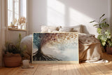 Paul Sinus Wandbild 120x80cm abstrakter Baum Jahreszeiten Kunst modern naturfarben Kunstdruck grosses Natur Kunstbild stilvolle Wanddekoration fuer Wohnzimmer Büro Flur