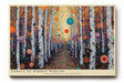 Paul Sinus Wandbild 120x80cm abstrakter Birkenwald bunt modern mystischer Wald Kunstdruck grosses Wandbild 120x80cm kreative Natur Wanddekoration fuer Wohnzimmer Büro