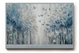 Paul Sinus Wandbild 120x80cm Abstrakter Birkenwald mit Schmetterlingen Strukturkunst in Blau Weiss fuer Wohnzimmer Schlafzimmer und moderne Wohnräume