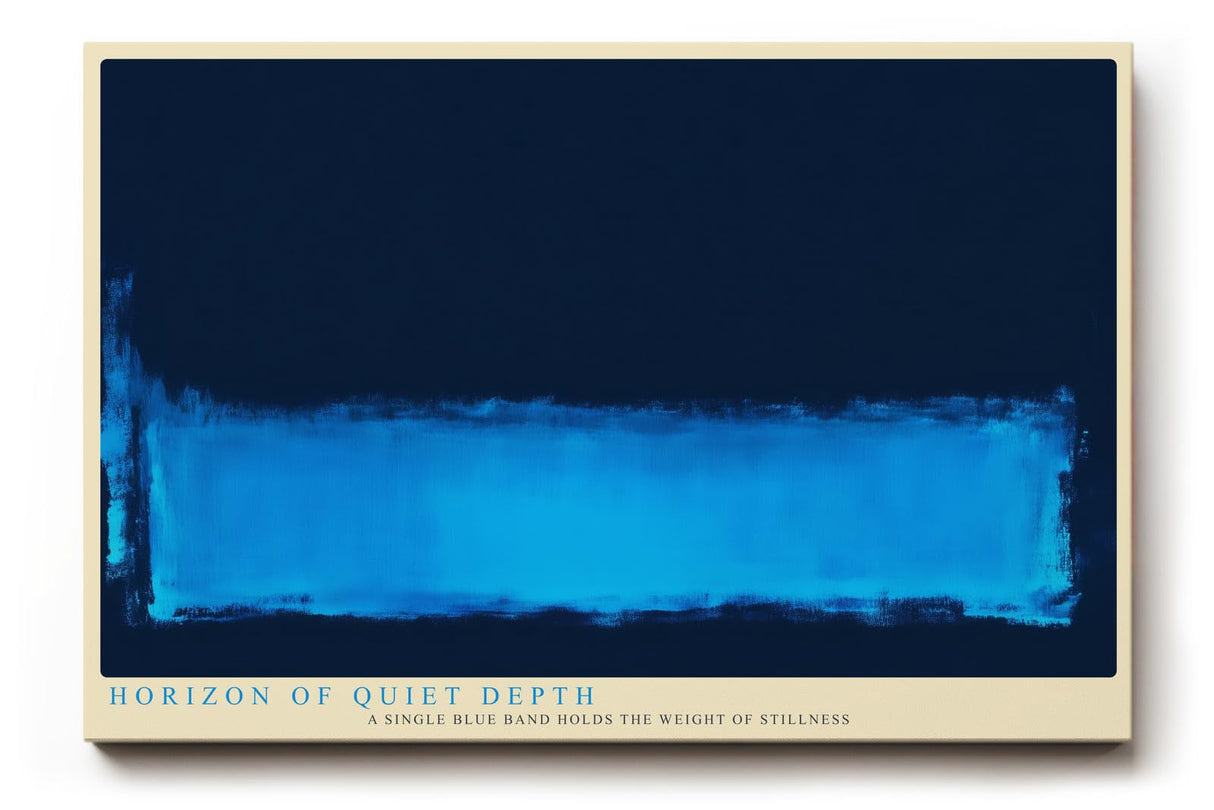 Paul Sinus Wandbild 120x80cm Abstrakter blauer Horizont moderne minimalistische Farbkunst