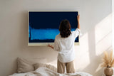 Paul Sinus Wandbild 120x80cm Abstrakter blauer Horizont moderne minimalistische Farbkunst
