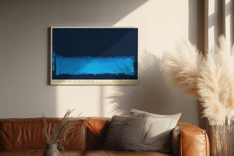 Paul Sinus Wandbild 120x80cm Abstrakter blauer Horizont moderne minimalistische Farbkunst
