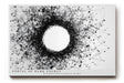 Paul Sinus Wandbild 120x80cm abstrakter Energie Kreis schwarze Linienstruktur modernes Grafikdesign minimalistische Wanddekoration fuer Wohnzimmer Büro