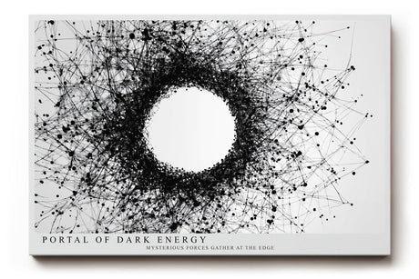 Paul Sinus Wandbild 120x80cm abstrakter Energie Kreis schwarze Linienstruktur modernes Grafikdesign minimalistische Wanddekoration fuer Wohnzimmer Büro