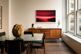 Paul Sinus Wandbild 120x80cm abstrakter Himmel modern rot dramatische Landschaft Kunst Kunstdruck grosses Kunstbild ausdrucksstarke Wanddekoration fuer Wohnzimmer Büro