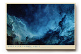 Paul Sinus Wandbild 120x80cm Abstrakter Kosmos in Blau Galaxie Nebel Moderne Weltraum Kunst für Wohnzimmer Büro Schlafzimmer