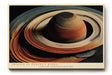 Paul Sinus Wandbild 120x80cm abstrakter Planet Ringe moderne Weltraumkunst geometrisches Design stilvolle Wanddekoration fuer Wohnzimmer Büro