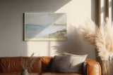 Paul Sinus Wandbild 120x80cm Abstrakter Strand und Meer Moderne Küstenmalerei in Warmen Naturtönen für Wohnzimmer Schlafzimmer