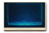 Paul Sinus Wandbild 120x80cm Abstraktes Blaues Rechteck moderne minimalistische Farbkunst
