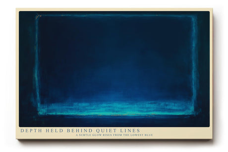 Paul Sinus Wandbild 120x80cm Abstraktes Blaues Rechteck moderne minimalistische Farbkunst