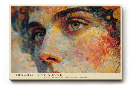 Paul Sinus Wandbild 120x80cm Abstraktes Frauenportrait Kunstmotiv Farbenreiche moderne Gesicht Illustration mit kuenstlerischer Struktur