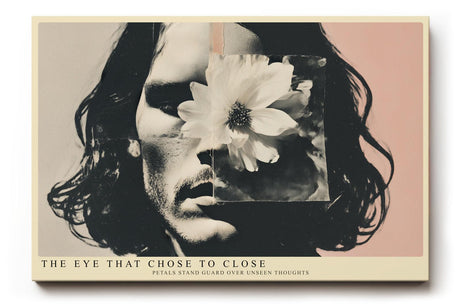 Paul Sinus Wandbild 120x80cm Abstraktes Frauenportrait mit Blume Moderne Collage Kunstmotiv Minimalistische Fotokunst in sanften Farben
