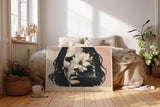 Paul Sinus Wandbild 120x80cm Abstraktes Frauenportrait mit Blume Moderne Collage Kunstmotiv Minimalistische Fotokunst in sanften Farben