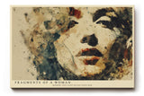 Paul Sinus Wandbild 120x80cm Abstraktes Frauenporträt in Aquarell – Künstlerische Gesichtskomposition mit weichen Farbstrukturen