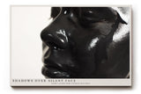 Paul Sinus Wandbild 120x80cm abstraktes Gesicht schwarze Skulptur glänzende Oberfläche moderne Kunst minimalistische Ästhetik Kunstbild stilvolle