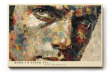 Paul Sinus Wandbild 120x80cm Abstraktes Männerporträt – Künstlerische Collage mit farbintensiver Struktur