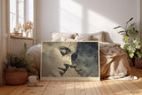 Paul Sinus Wandbild 120x80cm abstraktes Paar Portrait modern monochrome Kunst emotionale Gesichter grosses Kunstbild stilvolle Wanddekoration fuer Wohnzimmer Büro