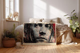 Paul Sinus Wandbild 120x80cm Abstraktes Portrait Rock Legende Moderne Kunst Gesicht in expressiver Malerei