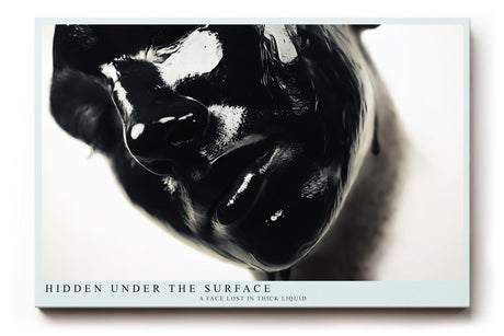 Paul Sinus Wandbild 120x80cm abstraktes Porträt schwarze Flüssigkeit moderne Fotokunst dramatische Kontraste geheimnisvolle Atmosphäre großes Kunstbild moderne